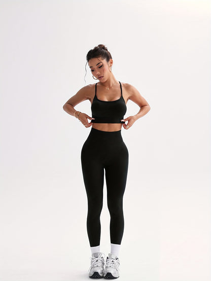 Women Crisscross Back Crop Tank Top
