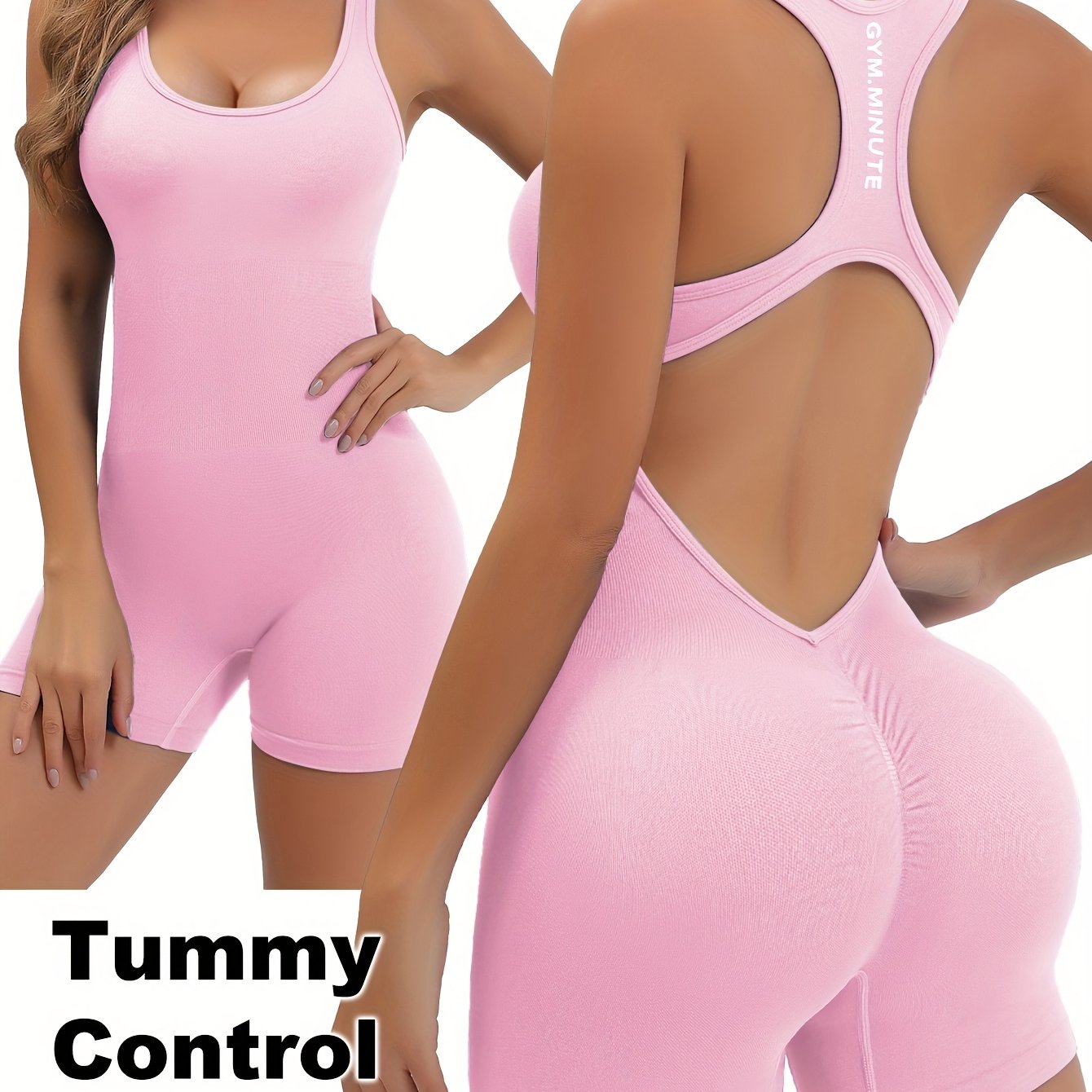 Women's High-Stretch Seamless Brown Jumpsuit Bodysuit