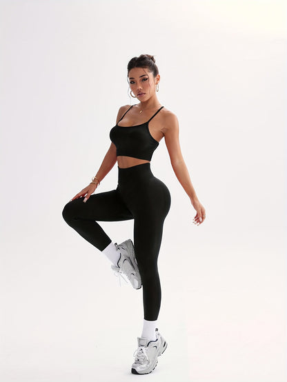 Women Crisscross Back Crop Tank Top