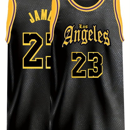 Men's #23 Embroidered Basketball Jersey