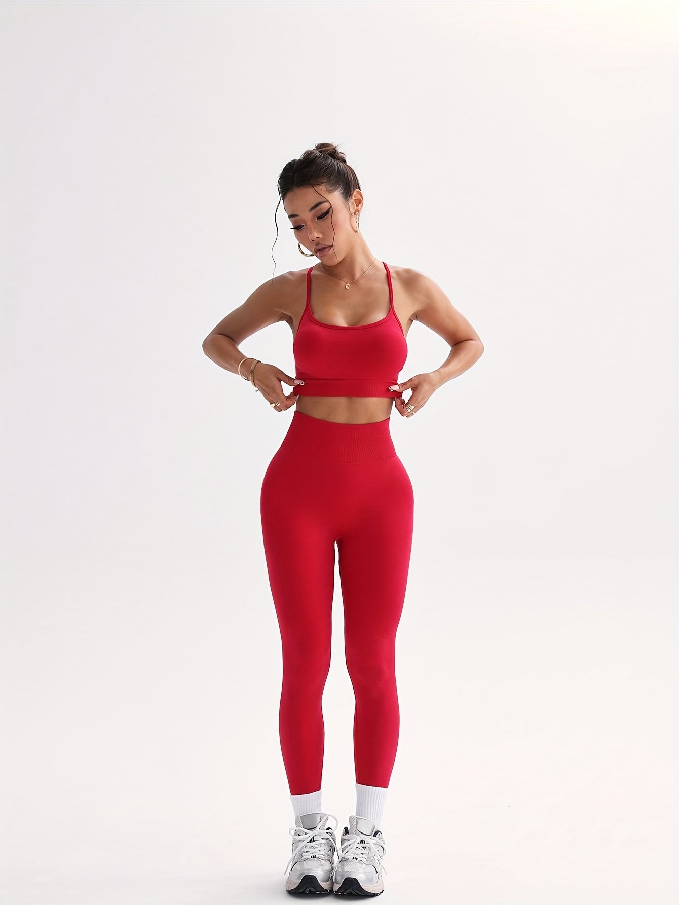 Women Crisscross Back Crop Tank Top