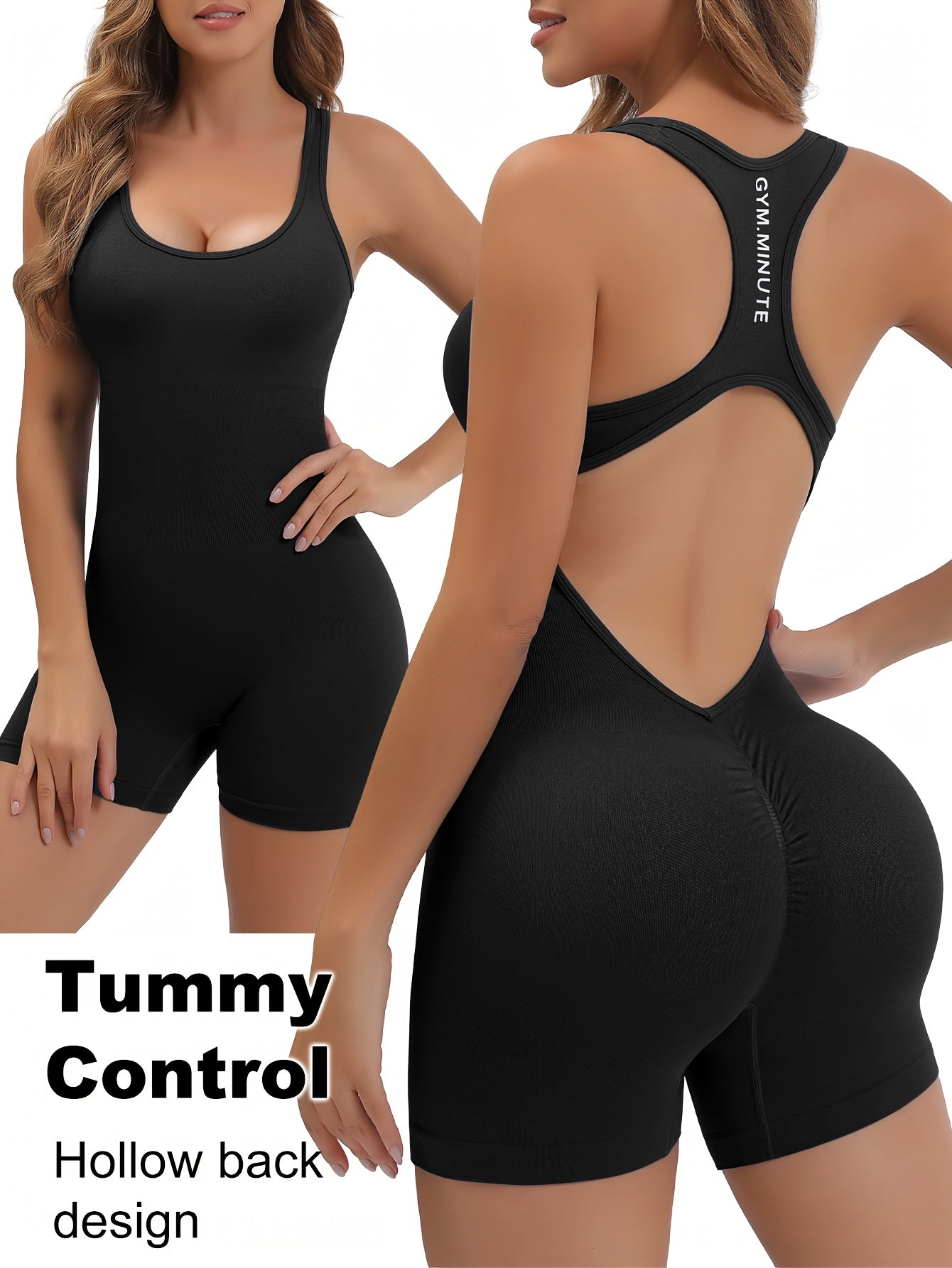 Women's High-Stretch Seamless Brown Jumpsuit Bodysuit