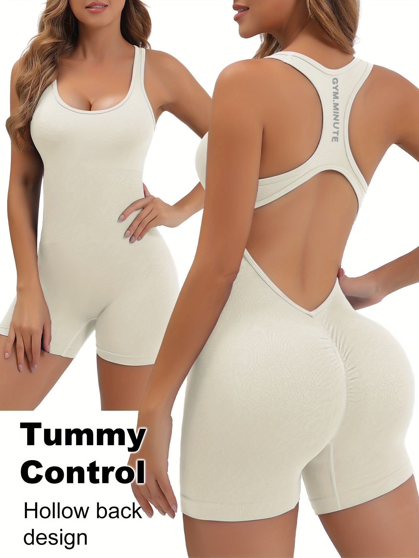 Women's High-Stretch Seamless Brown Jumpsuit Bodysuit