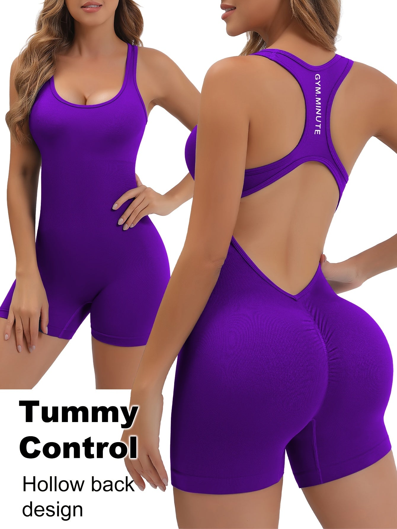 Women's High-Stretch Seamless Brown Jumpsuit Bodysuit