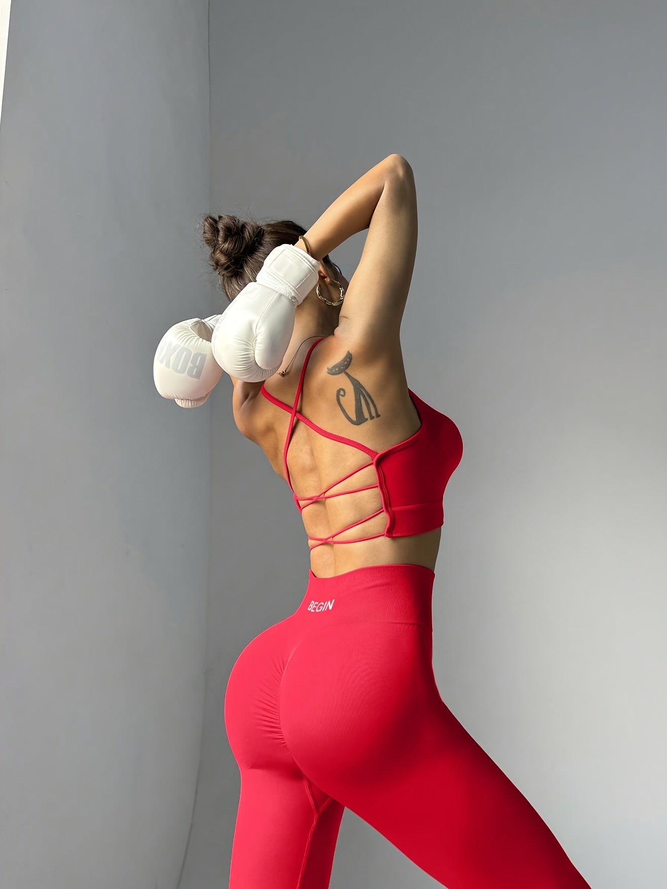 Women Crisscross Back Crop Tank Top