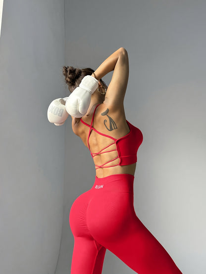 Women Crisscross Back Crop Tank Top