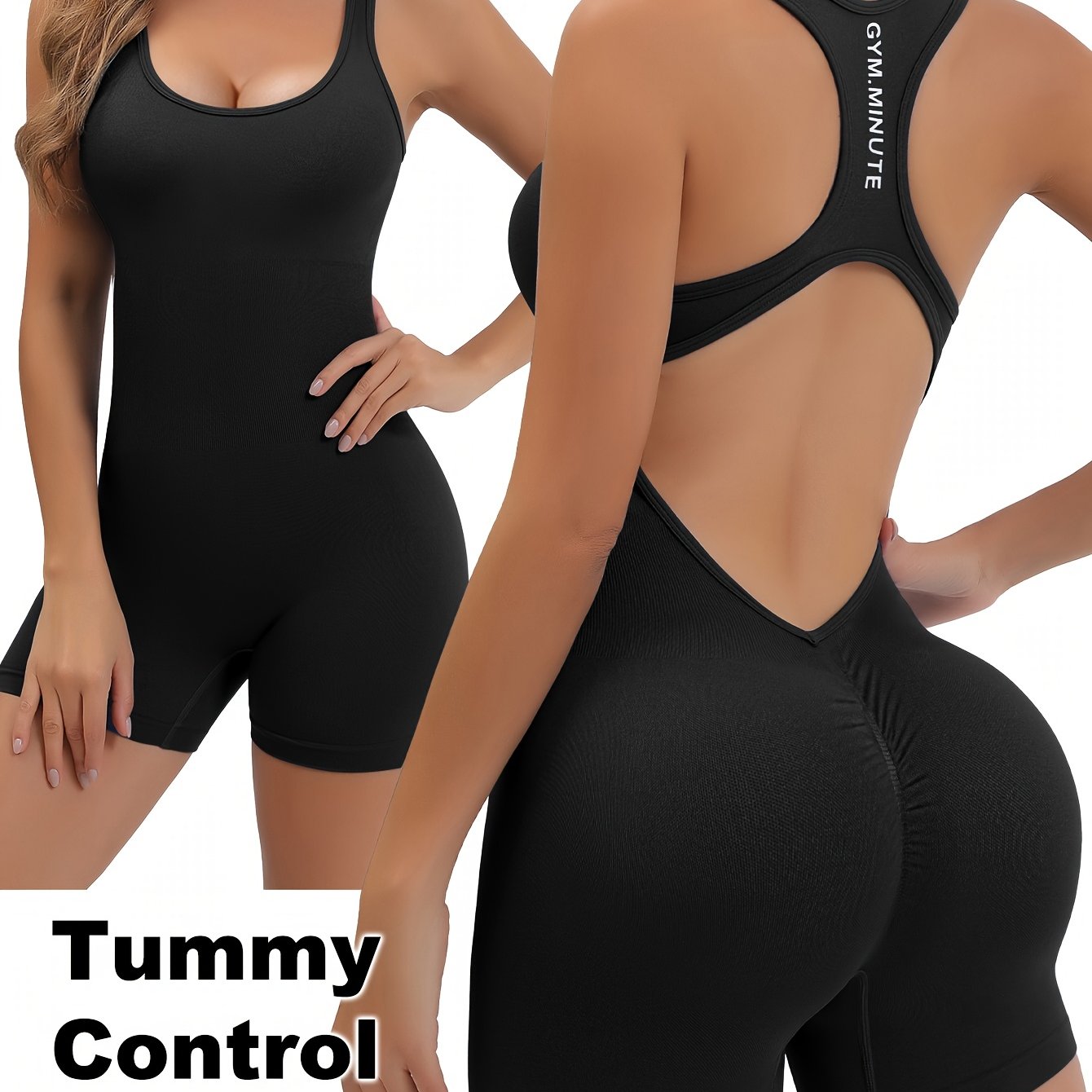 Women's High-Stretch Seamless Brown Jumpsuit Bodysuit