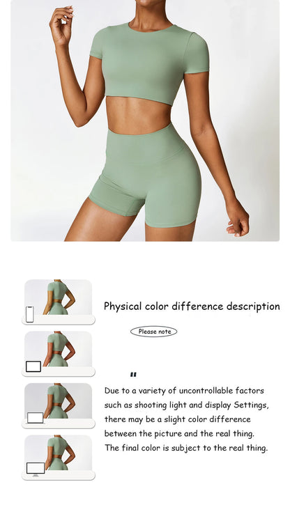 Skintight Sports Short Shirts Women