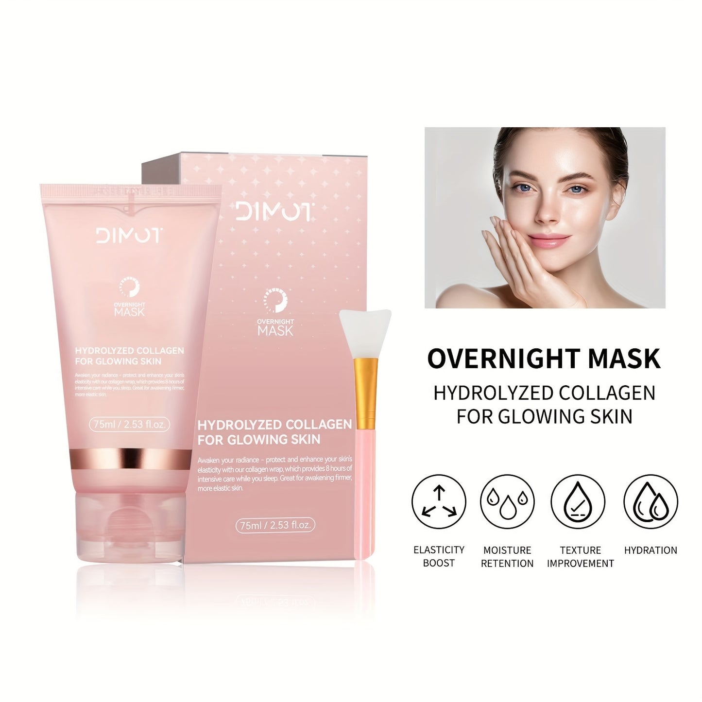 DIMOT Collagen Night Mask with Brush 75ml