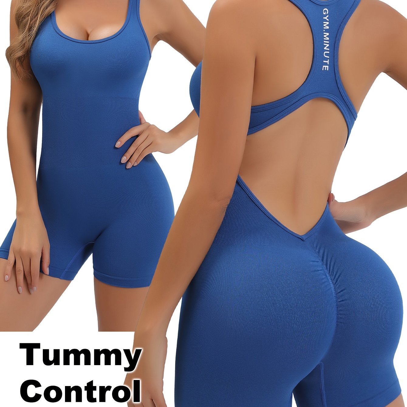 Women's High-Stretch Seamless Brown Jumpsuit Bodysuit